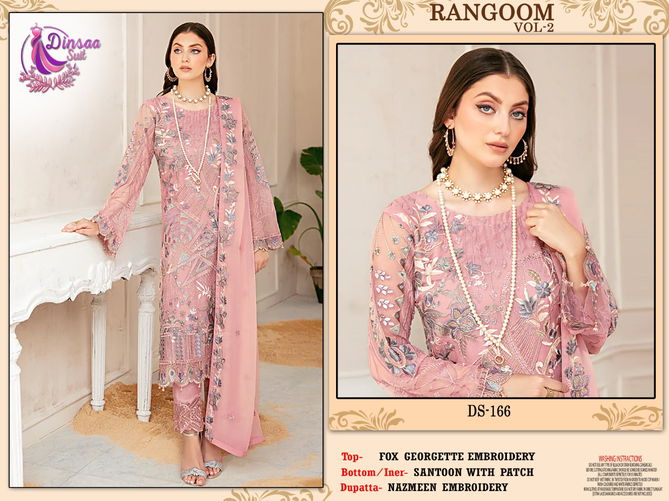 Dinsaa Rangoom Vol 2 Festive Wear Wholesale Pakistani Salwar Suits Catalog
